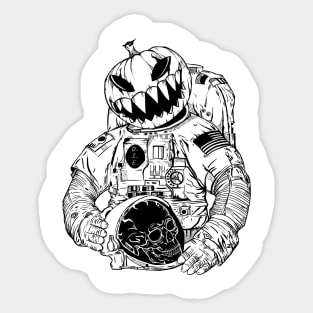 Astronaut's Halloween Sticker